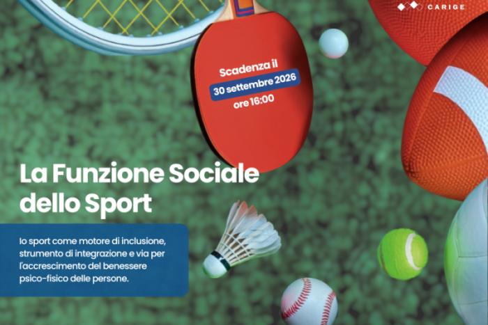 Bando Fondazione Carige "La Funzione sociale dello Sport – II Edizione" Bando Fondazione Carige "La Funzione sociale dello Sport – II Edizione"