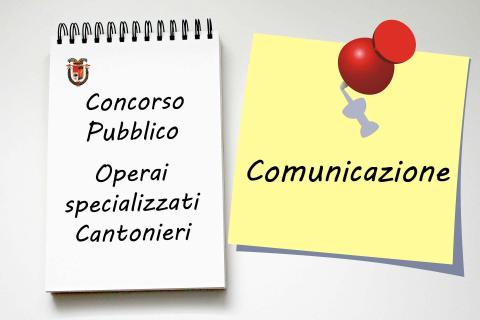 Comunicazione Concorso n.10 Operai/Cantonieri